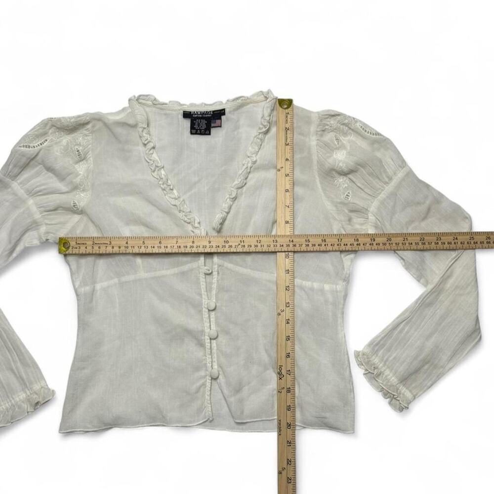 Rampage Clothing Long Sleeve Cottage Core Coquette Casual Top Lightweight Small - Picture 3 of 4
